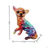 Scultura Chihuahua Colorata - Pezzo d'Arte Contemporanea per l'Arredamento della Casa
