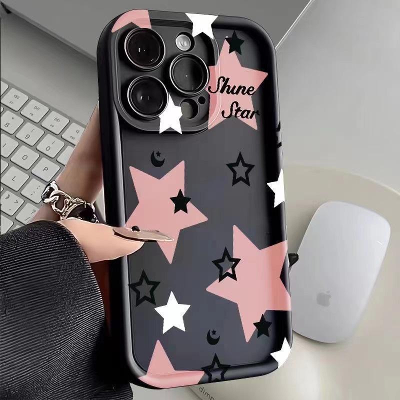 Pink Star iPhone 17 Pro Max Case: Creative & Niche Design for iPhone 14, 15 Pro, and 16.