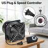 Kit Ventola Completo Ventola di Ventilazione da 80mm Include Griglia di Protezione Controllo Velocità 12V per Installazioni Fai-da-Te Domestiche