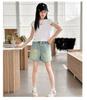 Girls' Denim Shorts Summer Outfit