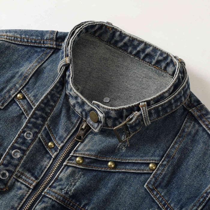 

2024 Gradient Retro Loose Denim Jacket for Men - Autumn/Winter Style JK712 M