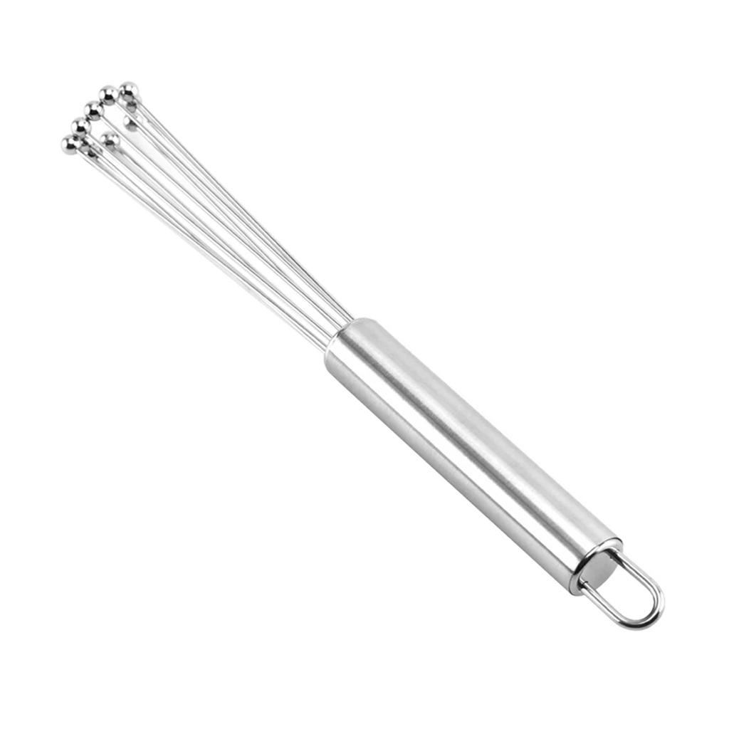 1PC Stainless Steel Ball Whisk Set Kitchen Whisk Wire Egg Whisk for Cooking Blending Whisking Beating Stirring Egg Baking Tool