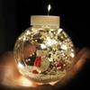 10pcs Romance Christmas Decorations Santa Claus Wishing Ball LED Curtain String Light  Home