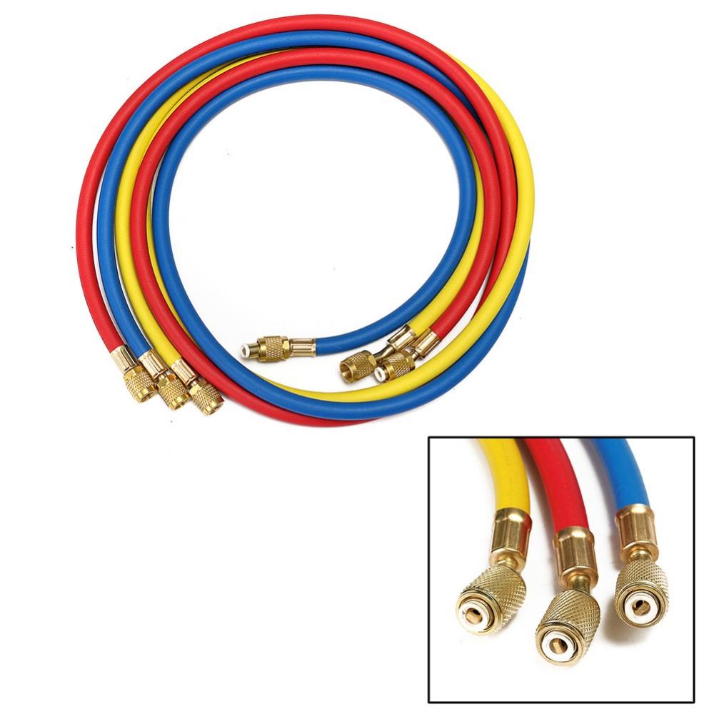 1Pc High Quality Optional Color Refrigeration Charging Hoses 1.5m Air Conditioning R134a HVAC 5FT Car Accessories