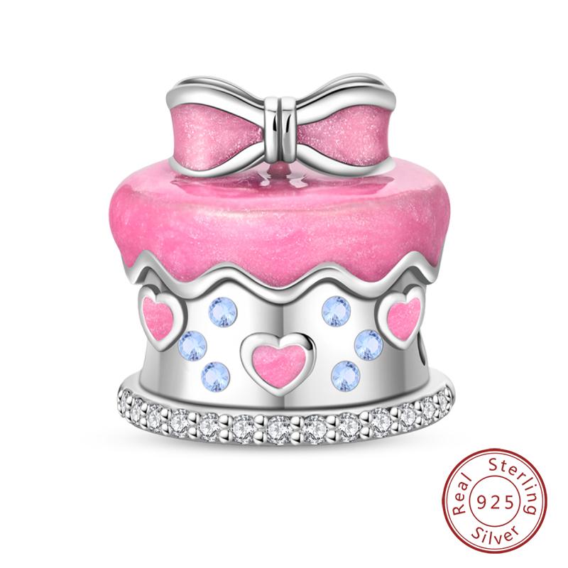 Copper Charms Beads Forever Love Heart Shaped Bow Family Charms Dangle For Bracelet Woman Diy Jewelry Gift