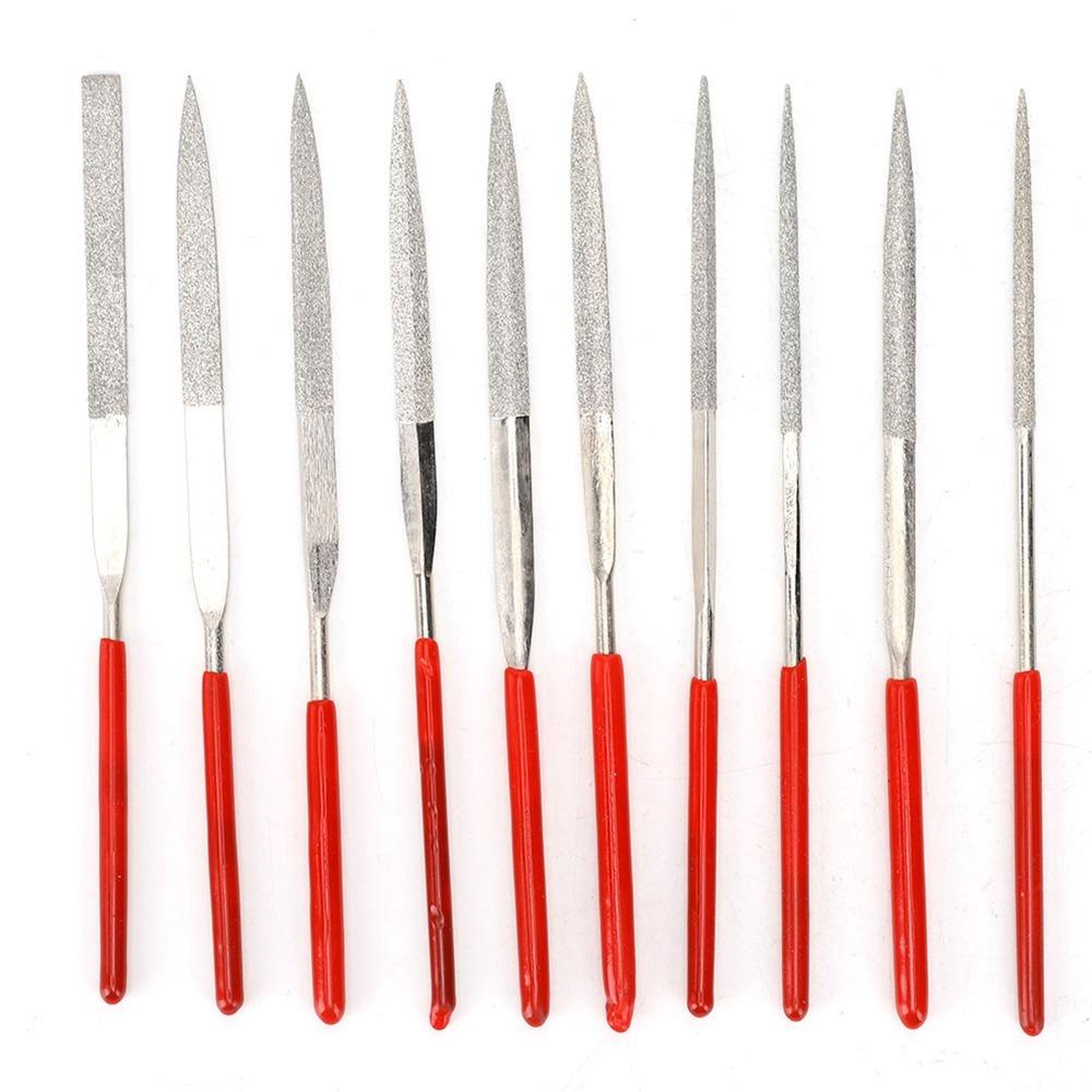 10pcs Diamond Coated Precision File Square Multifunctional File Diamond File Set Stone Grinding
