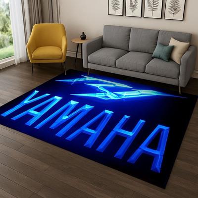 Tappeto Classico Y-Yamaha Moto Segno per Camera da Letto Soggiorno Divano Zerbino Decorazione Casa, Tappeto Area Giochi Bambini Antiscivolo Regalo di Natale