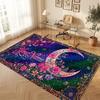 Floral Garden Theme Soft Crystal Velvet Rug Custom Name & Text Print Non Slip Floor Rug for Bedroom Living Room