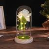 Glass cover simulation rose ornament, creative mother's Valentine's Day gift, immortal flower night light