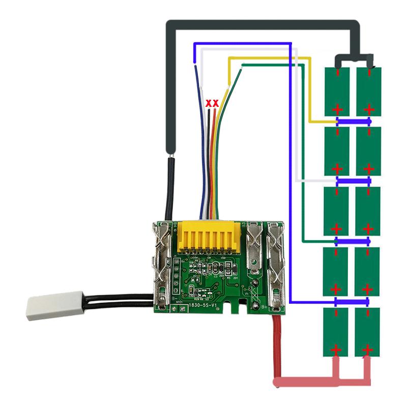 Power Tool Accessories BL1830 Li-ion Battery BMS PCBA Charging Protection Circuit Board For Makita 18V BL1815 BL1860 BL1890 Key
