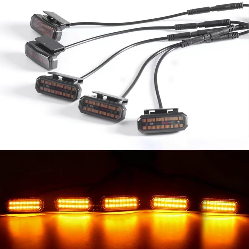 18LED Front Grille Light FOR FOTON TUNLAND V9 Car Daytime Running Light Wheel Eyebrow Lamp For Pickup Offroad 12V Led Light