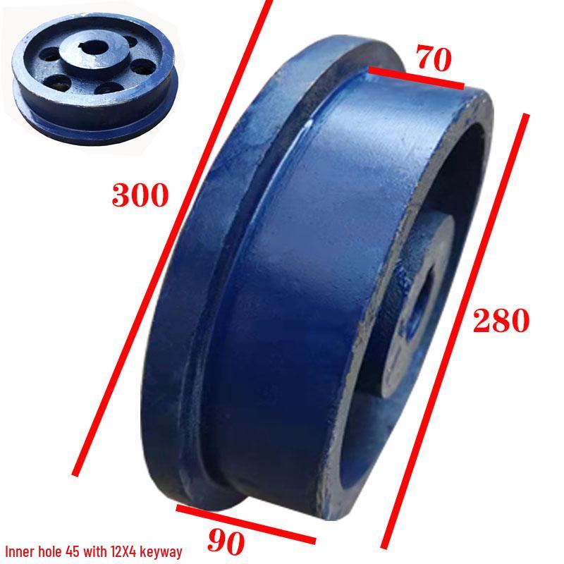 Electric Rail Cart Drive Wheel with Keyway - Internet Celebrity AGV Pulley Train Wheel