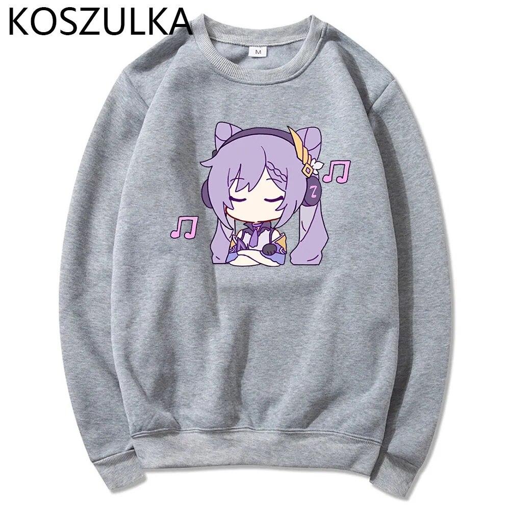 Hot Genshin Impact Hoodie Women Unisexga Harajuku Kawaii Keqing Hoodie Unisex Graphic Winter 2022 Game Sweatshirt Pullover Sudadera