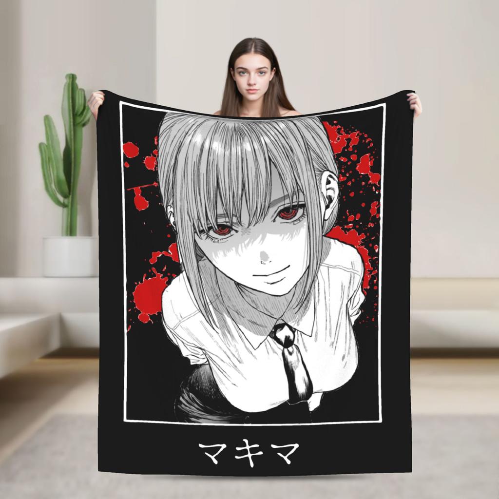 Aki Hayakawa Chainsaw Man Blanket Fleece Winter Multifunction Lightweight Thin Throw Blankets for Bed Travel Quilt