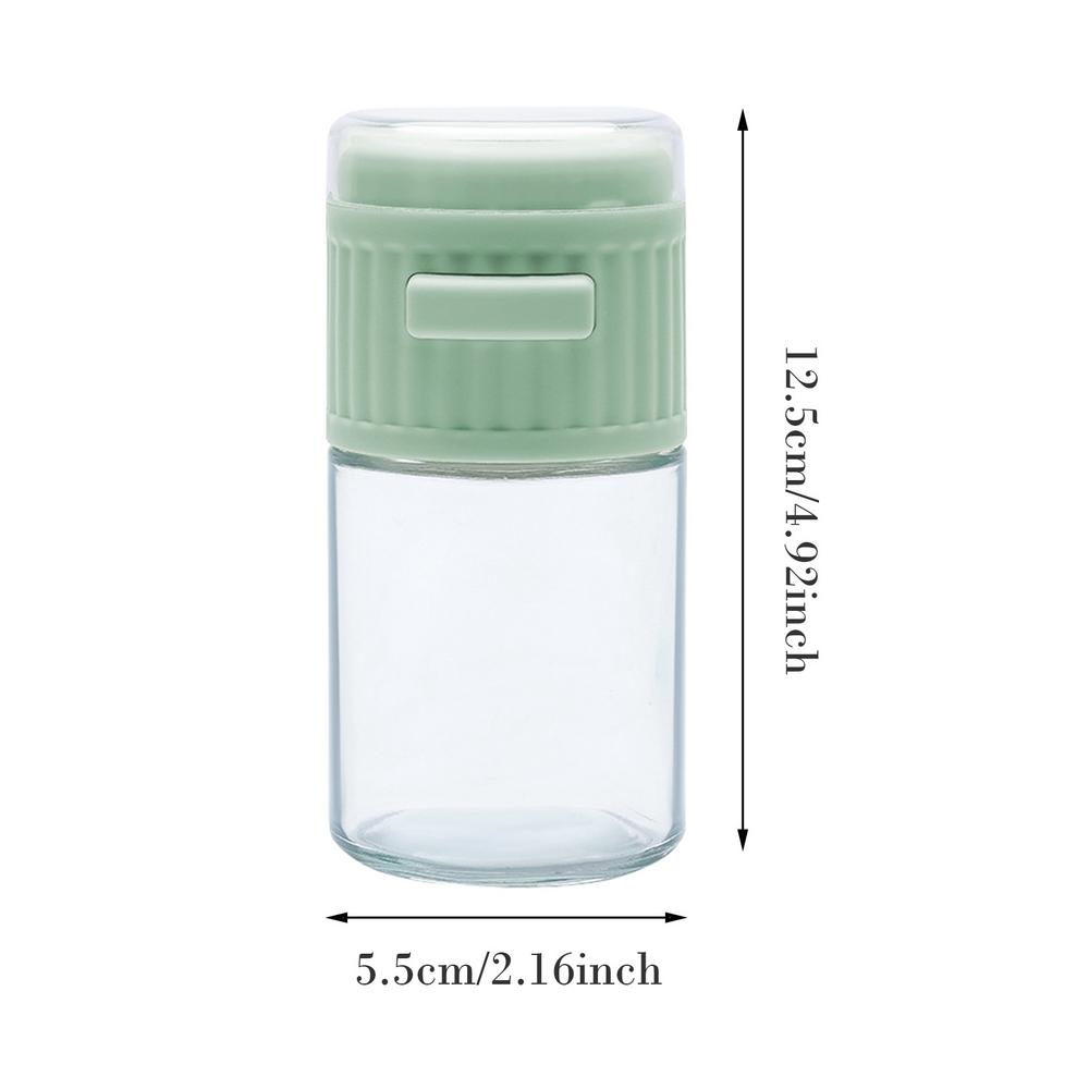 Portable Pepper Shaker Precise Quantitative Seasoning Bottle Powder Sugar Shaker Precise Quantitative Push Type Travel Salt