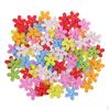 Pack of 100 Cute Multi Color Flower Buttons Mixed Wood Sewing 2 Holes