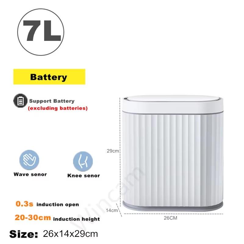 

Автоматическое сенсорное мусорное ведро 7 л 9 л Роскошное мусорное ведро для ванной 15 л Кухонное электрическое мусорное ведро Туалетная корзина для мусора Золотое мусорное ведро