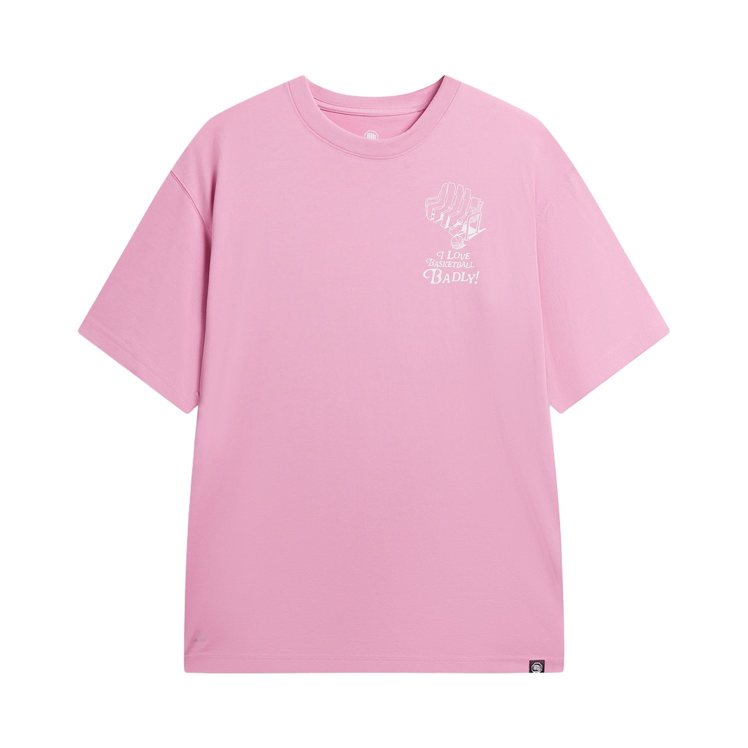 Li-Ning Badfive Quick-Dry Cool Round Neck Letter Print Casual T-Shirt Men tops AHSW161-2 S