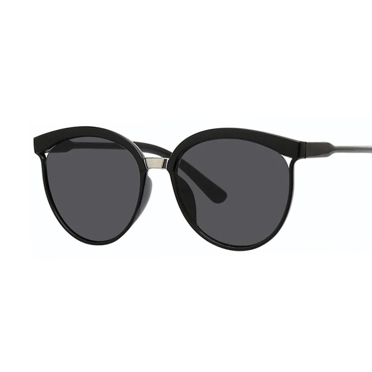 

Sexy Black Cat Eye Sunglasses Woman Shades Famous Brand Luxury New Designer Trendy Sun Glasses Female Small White Points UV400 серый