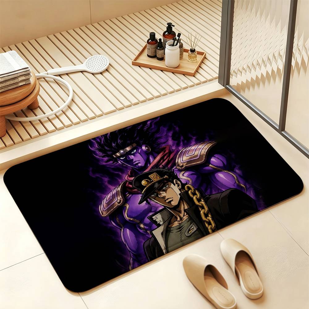JoJo J-Jotaro Kujo Soft Comfortable Short Plush Rug Carpet mat Anti‑Slip Floor Mat Machine Washable Home Decor