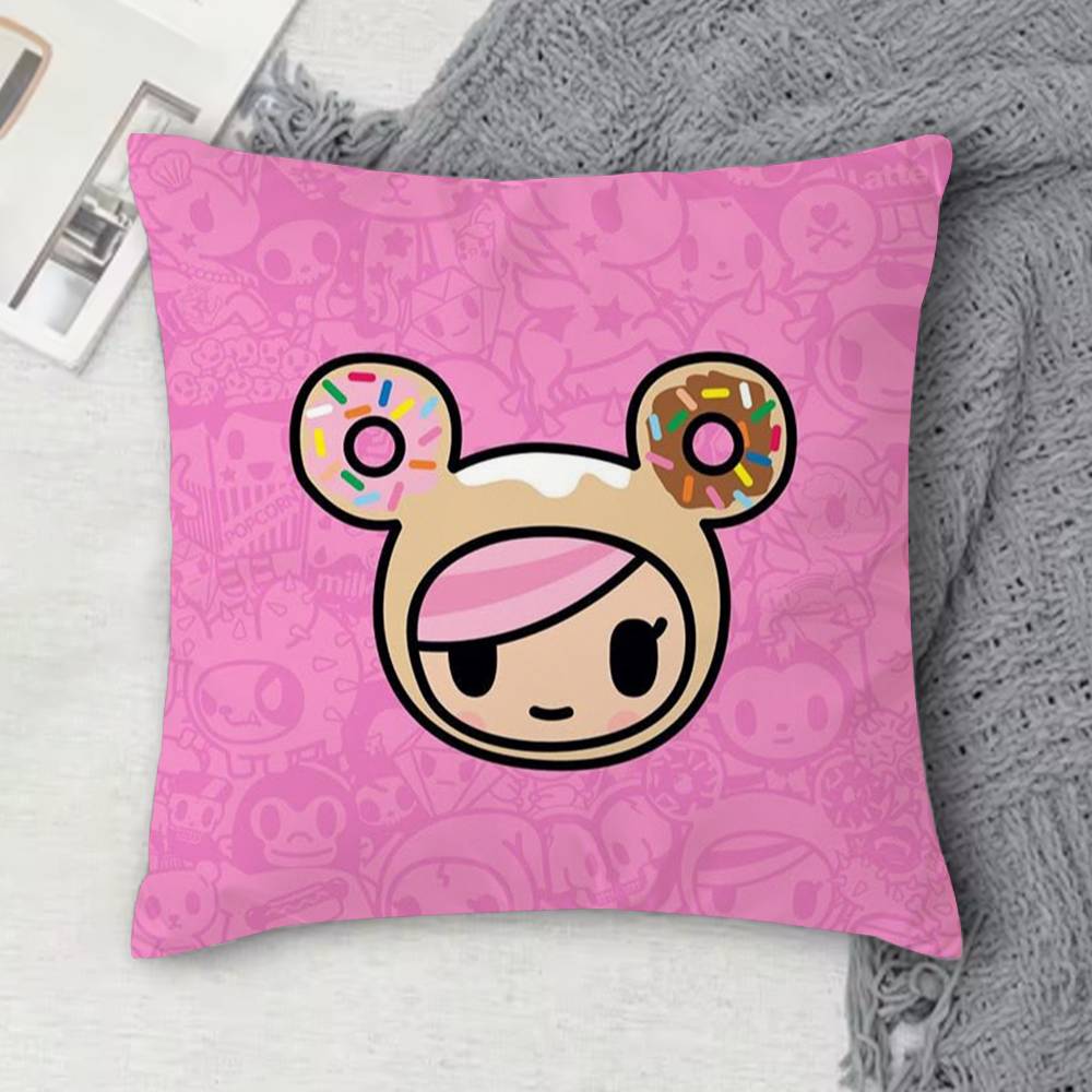 Fashion T-Tokidokis Double-Sided Printed Square Decorative Cushion Cover For Sofa Living Room Home Decor