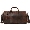 Retro Crazy Horse Leather Travel Bag Men'S Leather Duffel Bag 20 Inch Large Capacity Handbag With Shoe Space Fitness Bag