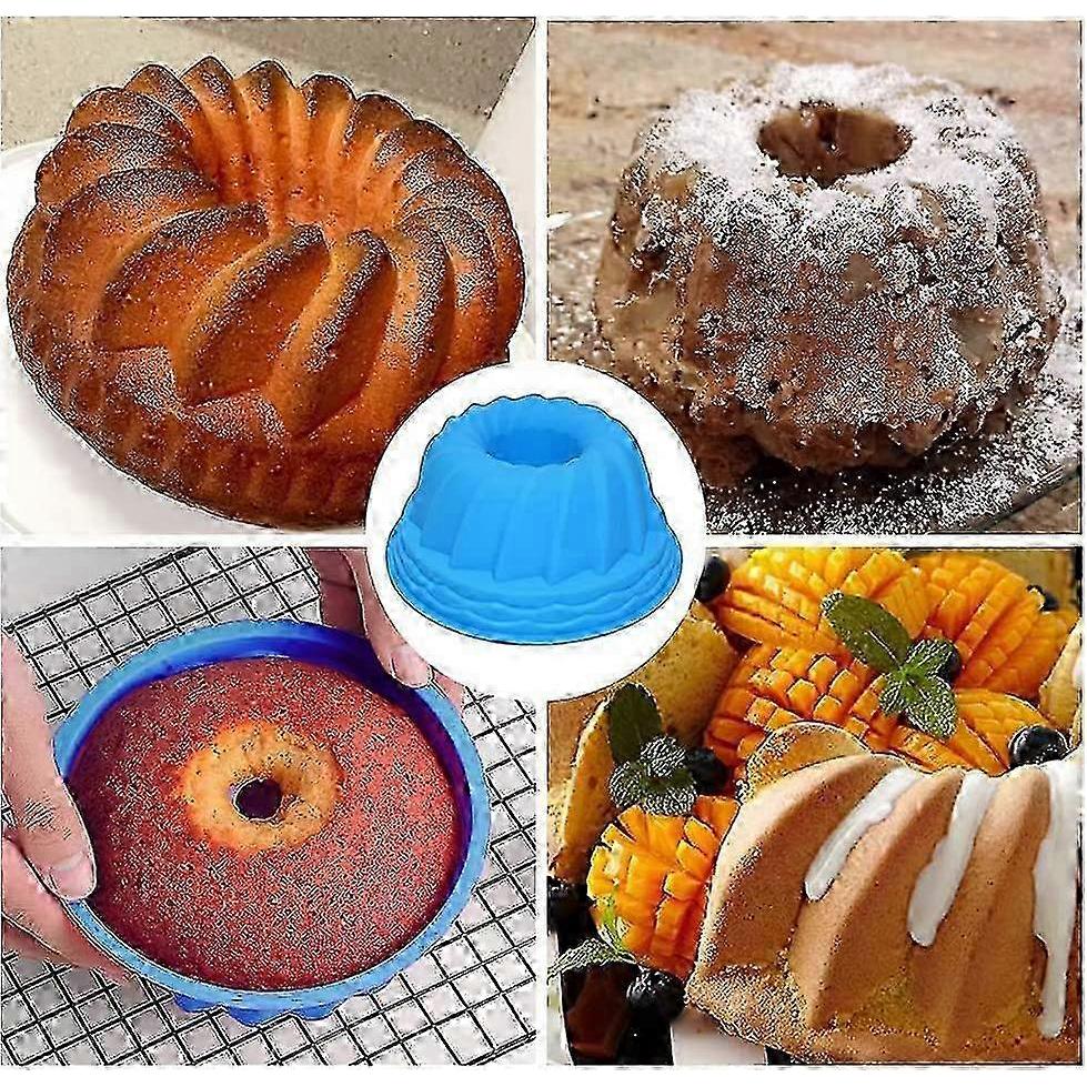 7-Inch Silicone Cake Mold with Matte Surface Reusable Silicone Cake Pan