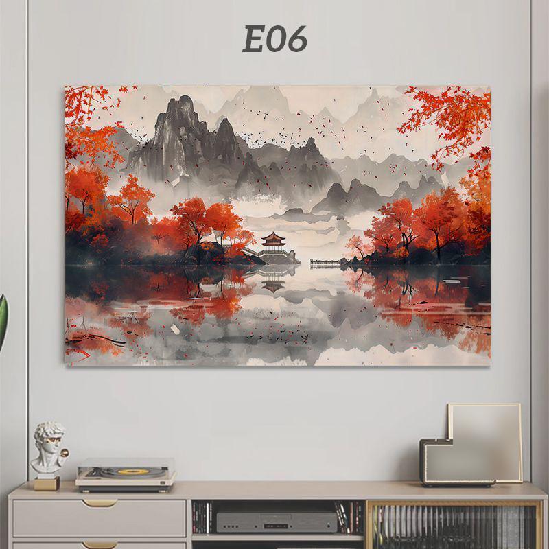 Scenery Printing Cloth Full Coverage Thickened High Elastic Dust Proof Cover Curved Screen and Straight Screen Universal Tv Hood