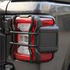 1Pair For Jeep Wrangler JL JT 2018-2022 Tail Lght Cover Frame Rear Lamp Hood Stainless Steel Protector Guard Shell