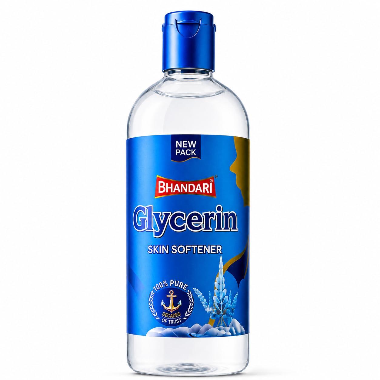 Bhandari Glycerin Skin Softener 400g | 100% Pure & Unscented Glycerin | Moisturising Lotion & Skincare Essential | Helps Prevent Dryness & Maintain