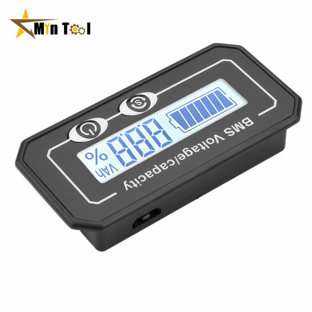 DC 8~99,9V Lithium li-ion lifepo4 Blei-Säure Batterie Kapazitätsmonitor Füllstand Voltmeter Prozentanzeige für Auto Werkzeugzubehör