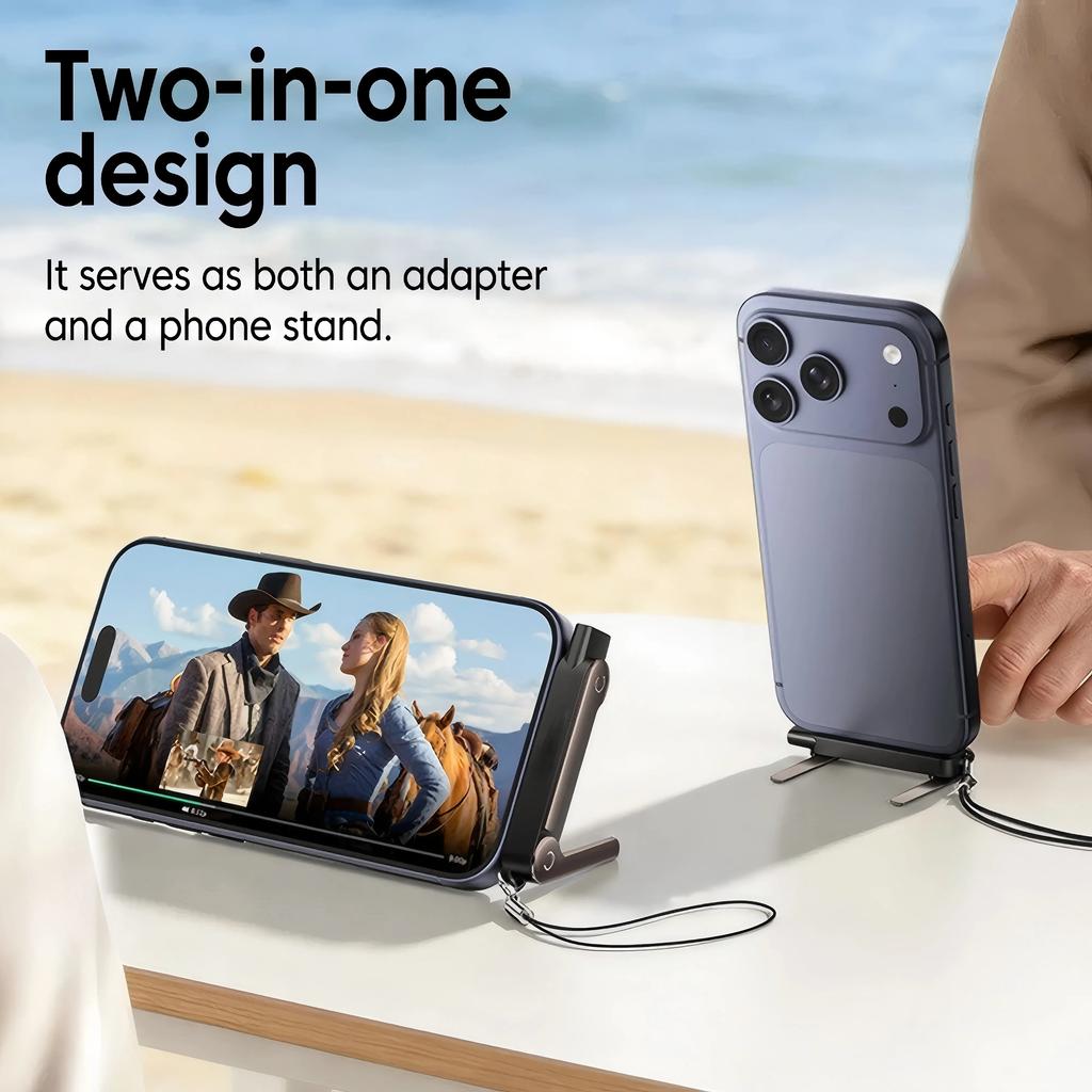 Adattatore Supporto di Ricarica per Telefono Tipo C Ricarica Rapida 240W Convertitore USB-C Maschio a USB-C Femmina OTG con Supporto Pieghevole