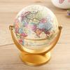 1PC 12cm Retro Globe 360 Rotating Earth World Ocean Map Ball Antique Desktop Geography Learning Education Home School Decoration