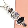 Silver Amethyst Necklace Gifted  Jewelry Gemstone 18" Handmade Pendant