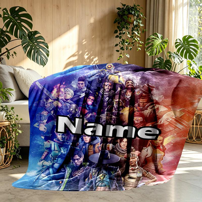 Custom Name Personalized Apex Legends Print Blanket, Home Decor, Bedroom, Sofa, Camping, Couch, Gifts for Birthday Christmas