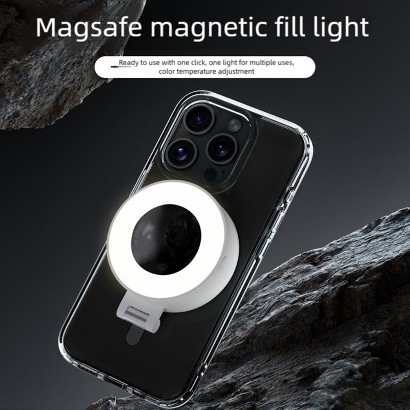 Magnetic Phone Fill Light Portable LED Photography Lighting For Video Shoots Selfies Vlog Indoor Outdoor Use