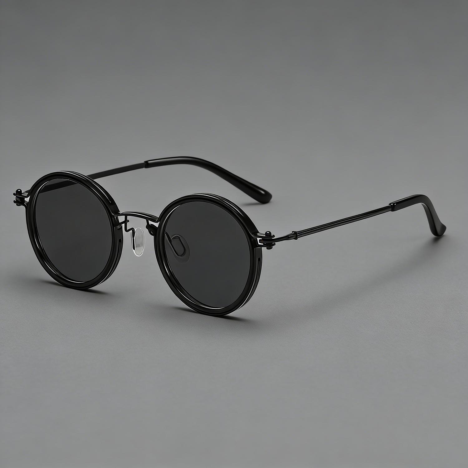 

High quality oval retro sunglasses with metal frame for men and women, driving, fishing, and sunshade glasses