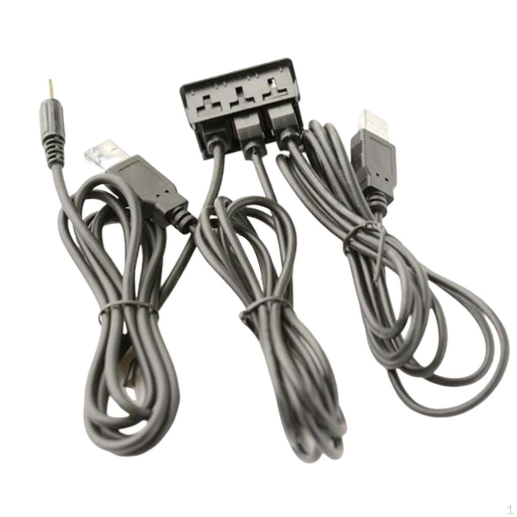 USB Type C AUX Panel Cable Car Mount Extension for Boat Truck