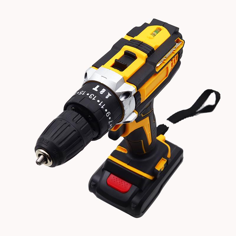 DW High-Power Brushless Electric Drill: Dual-Speed, Multi-Function, Rechargeable Lithium Battery Impact Drill for Household Use.