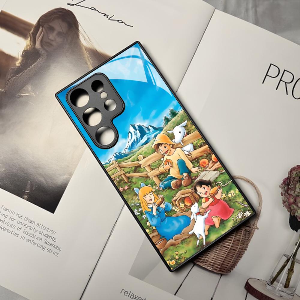 Heidi Cartoon Phone Case For Samsung Galaxy S26 S25 S24 S23 S22 S20 S21 Edge Ultra Plus Fe Colored Silver Cover