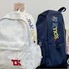 Schoolbag1011 New American Vintage Letter Embroidered Backpack for Middle and High School Students Versatile Large Capacity Lightweight Travel 