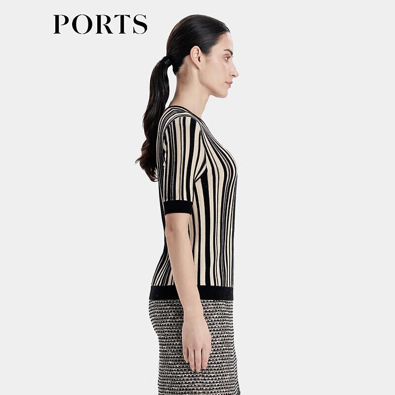 PORTS Women's Plaid Wool-Silk Blend Knit Sweater LD9K704GKF025