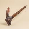 Handmade Brass Rabbit Head Walking Cane Polished Wood Gentleman's Stick