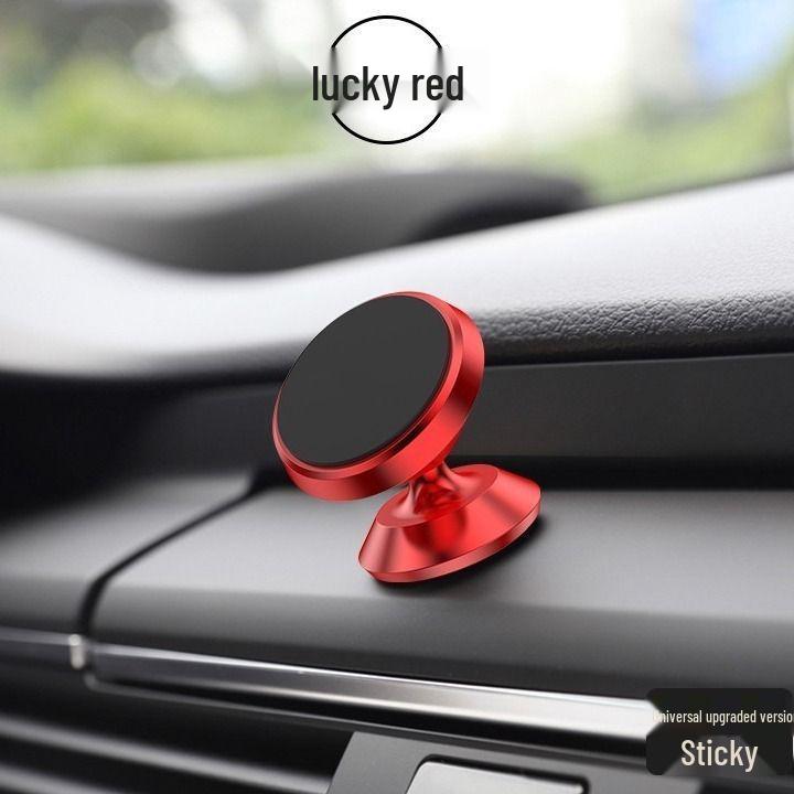 Magnetic Car Phone Holder with Suction Cup & Air Vent Mount Air Vent Type, Stable, 1 Magnet красный