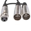 Hosa YXM-121 15cm XLR female to XLR male x 2 Y cable