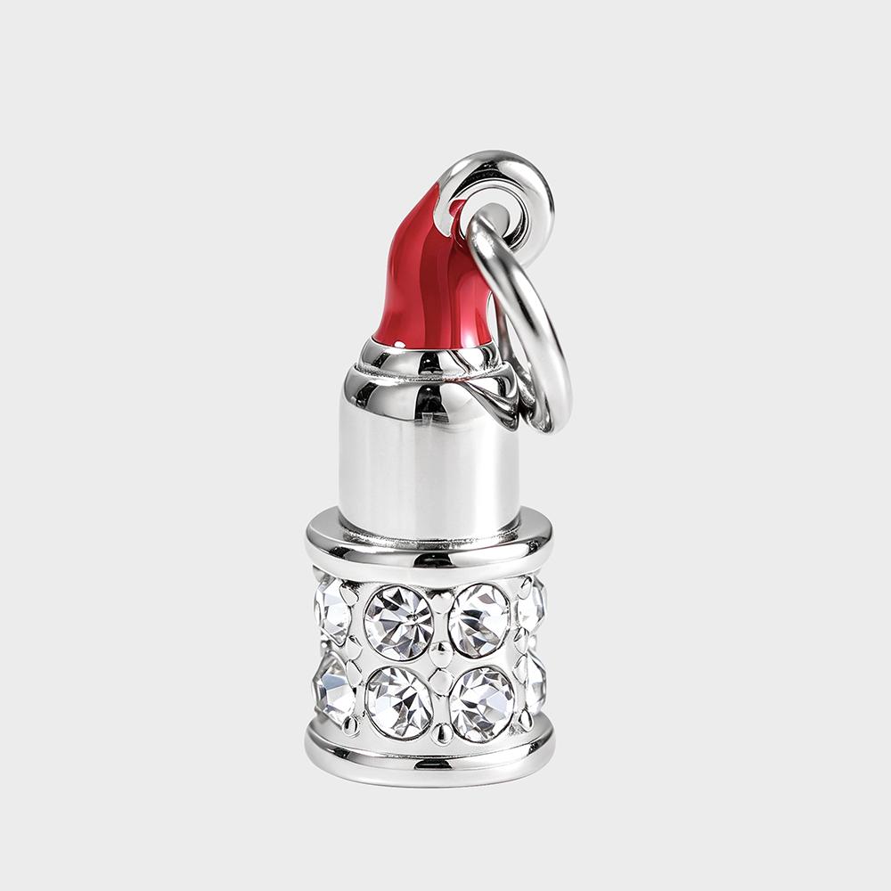 Charm Pendant Enamel Camera Lipstick Card Love Cubic Zirconia Jewelry Making for Women 316l Stainless Steel Charms