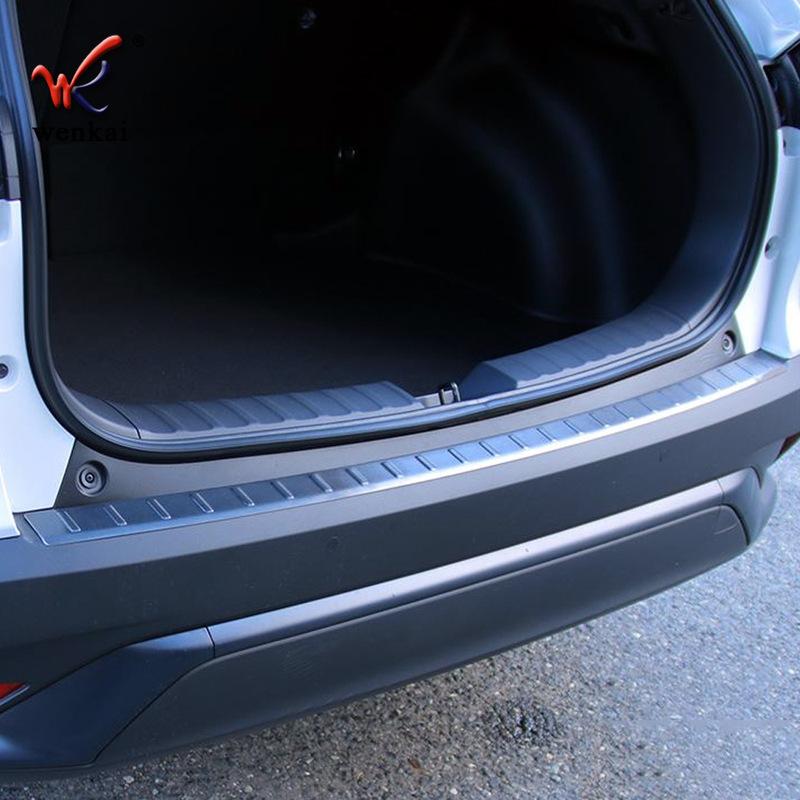 For Toyota Corolla Cross XG10 ~2024   Hybrid Car Trunk Cover Tailgate Guard Rear Bumper Scuff Sill Plate Accessaries