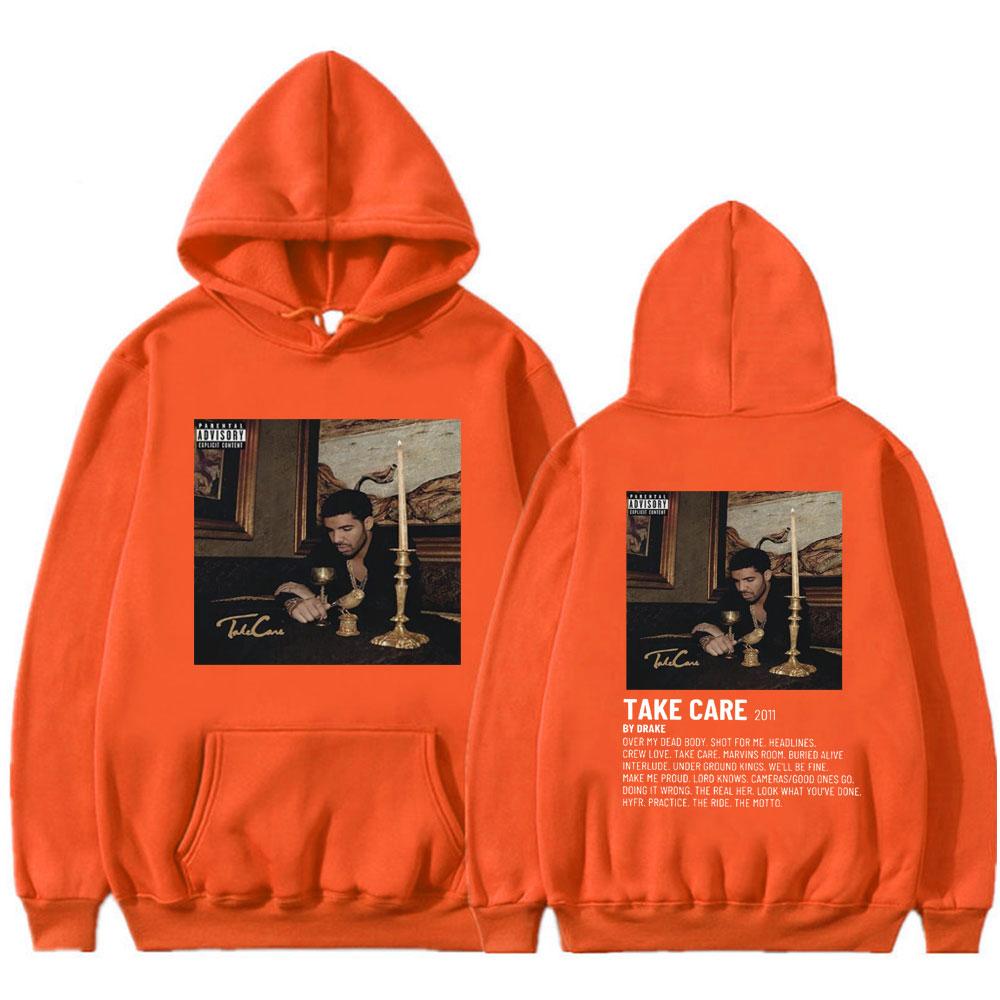 Rapper Drake Music Album Take Care Hoodie Men Woman Hip Hop Vintage Hoodie Oversized Casual Loose Male Sweatshirts