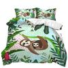 Three-Piece Cartoon Animal Panda Sloth Quilt Cover Digital Printing Bedding