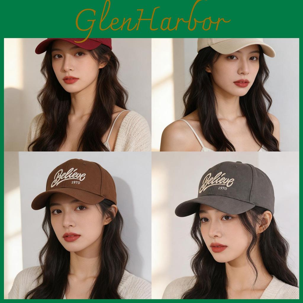 Cotton Baseball Cap With Embroidered For Summer Sun Protection